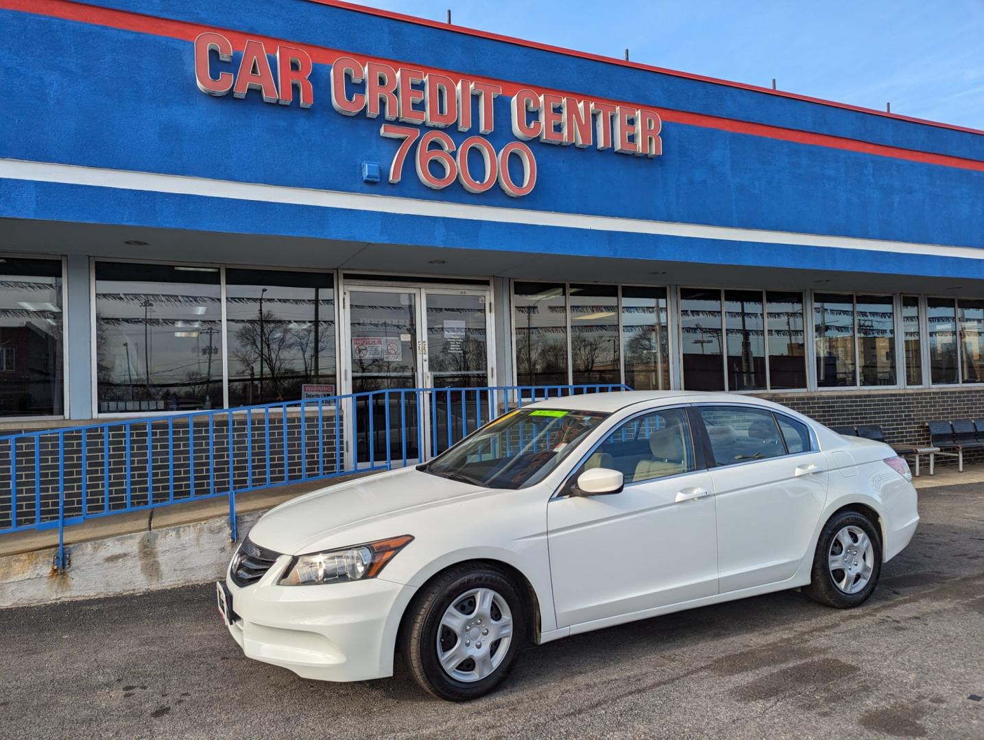 2012 WHITE Honda Accord LX Sedan AT (1HGCP2F33CA) with an 2.4L L4 DOHC 16V engine, 5-Speed Automatic transmission, located at 7600 S Western Ave., Chicago, IL, 60620, (773) 918-3980, 0.000000, 0.000000 - Photo#1